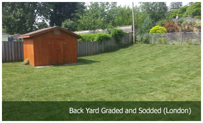 Back Yard Graded and Sodded (London)