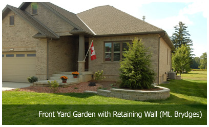 Front Yard Garden with Retaining Wall (Mt. Brydges)