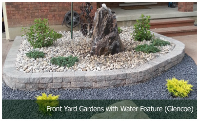 Front Yard Gardens with Water Feature (Glencoe)