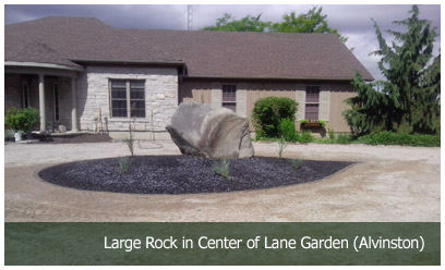 Large Rock in Center of Lane Garden (Alvinston)